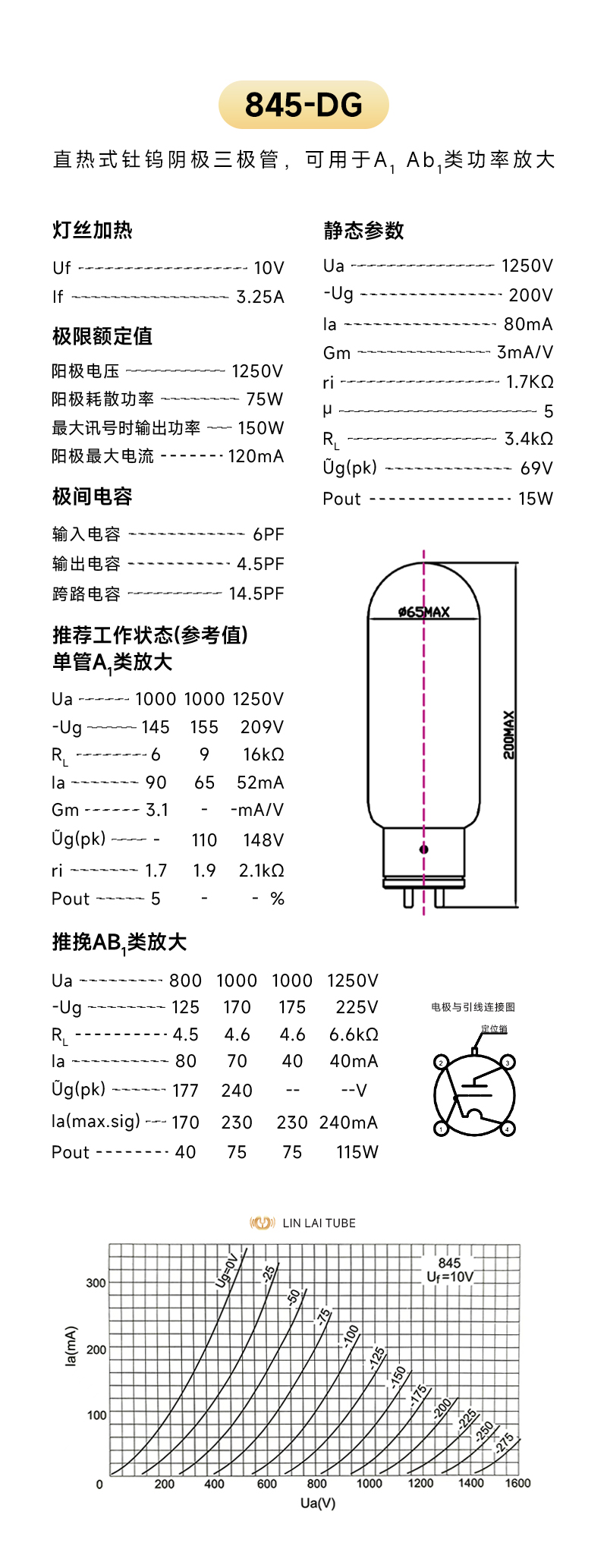 845-dg - 林籁电子管 林籁之音电子管 linlai tube